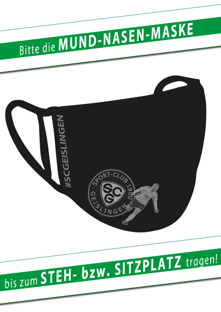 Mund Nasen Maske bis zum Steh bzw Sitzplatz tragen web